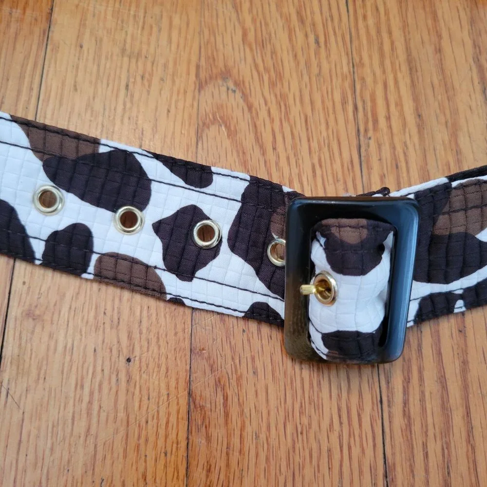 Animal Print Fabric Belt Fashion Accessory‎ Adjustable Preppy 90s Y2K